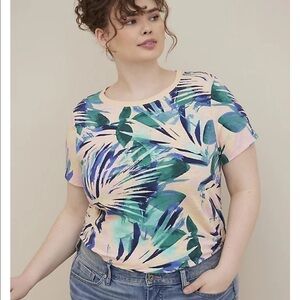 Torrid Vintage Tee- Super Soft Slub Palm Print 2